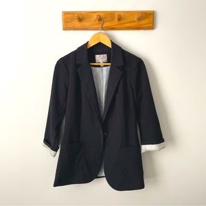 Dynamite Black Blazer with Pinstripe Lining